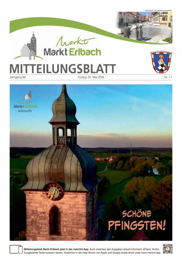 Mitteilungsblatt Markt Erlbach Titelblatt 11/2026