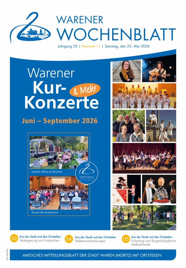 Warener Wochenblatt Titelblatt 11/2026