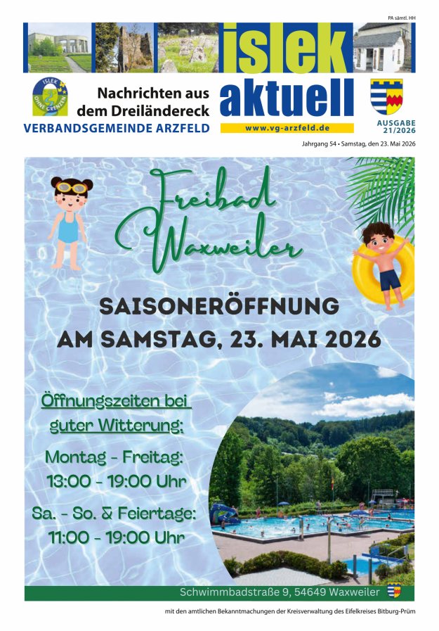 Islek aktuell VG Arzfeld Titelblatt 21/2026