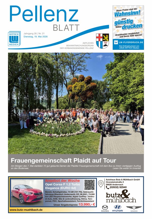 Pellenzblatt Titelblatt 21/2026