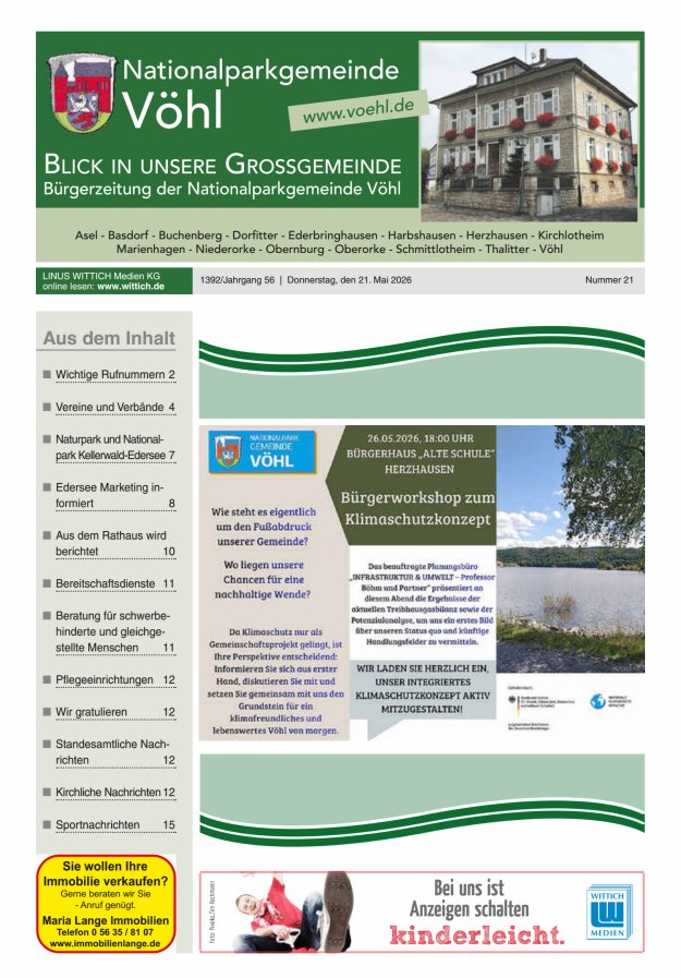 Blick in unsere Grossgemeinde Titelblatt 21/2026