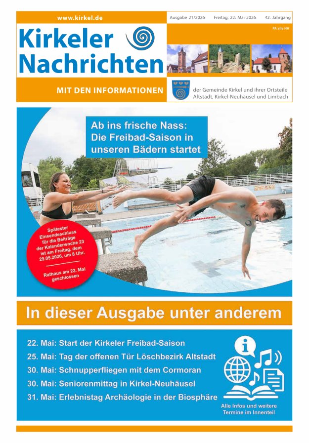 Kirkeler Nachrichten Titelblatt 21/2026