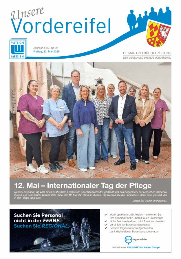 Mitteilungsblatt Vordereifel - Heimat- u Bürgerzeitung der VG Vordereifel Titelblatt 21/2026