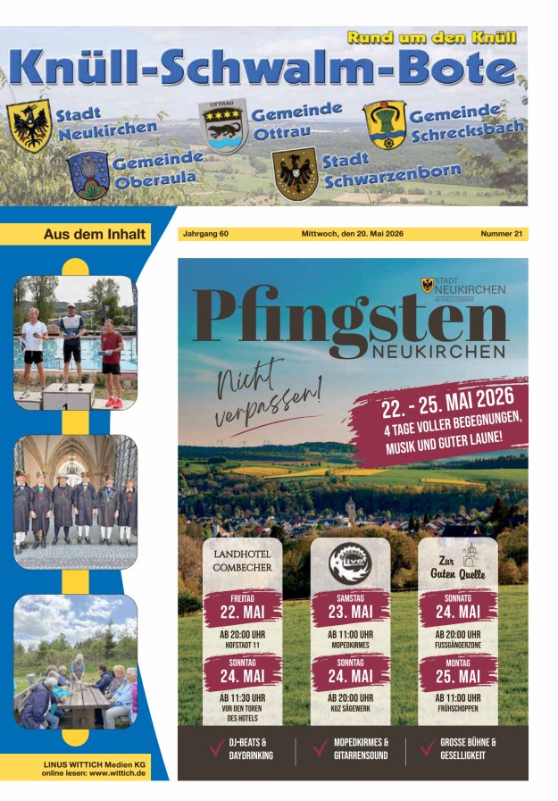 Knüll-Schwalm-Bote Titelblatt 21/2026