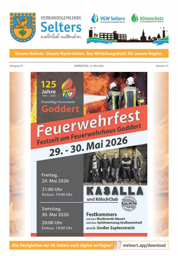 Unsere Verbandsgemeinde Selters Ww Titelblatt 21/2026