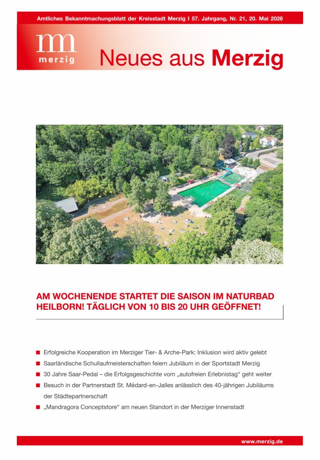 Neues aus Merzig Titelblatt 21/2026