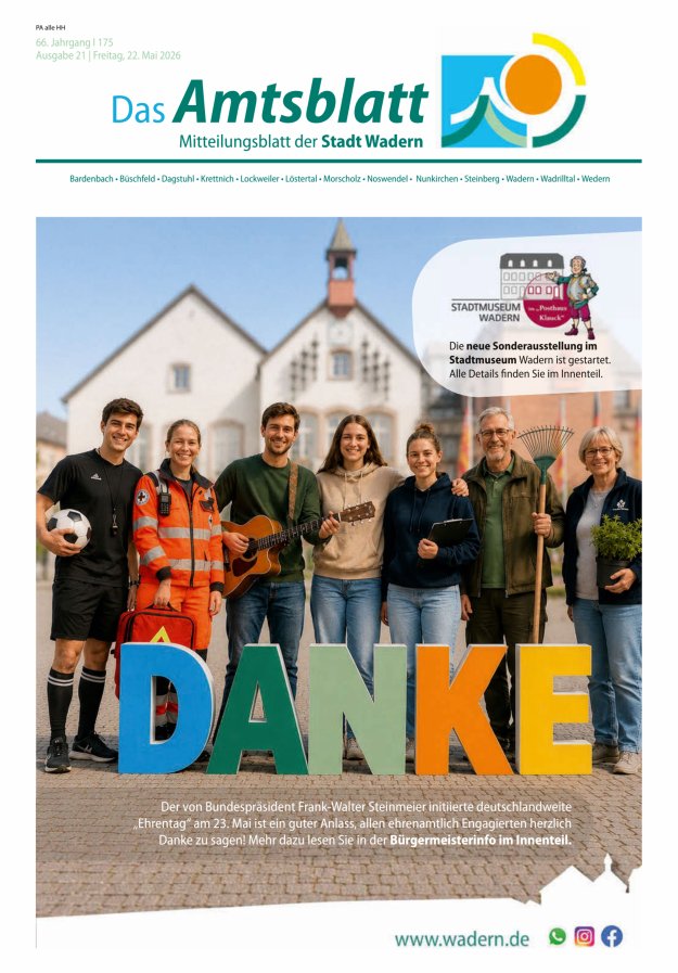 Stadt Wadern Titelblatt 21/2026
