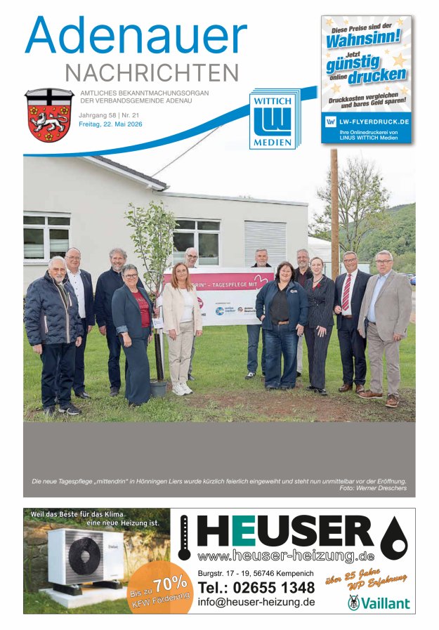 Adenauer Nachrichten Titelblatt 21/2026