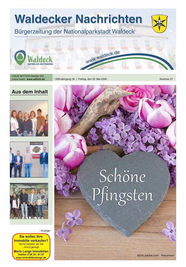 Waldecker Nachrichten Titelblatt 21/2026