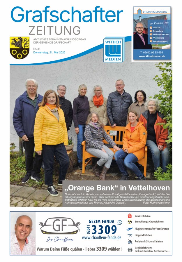 Grafschafter Zeitung Titelblatt 21/2026