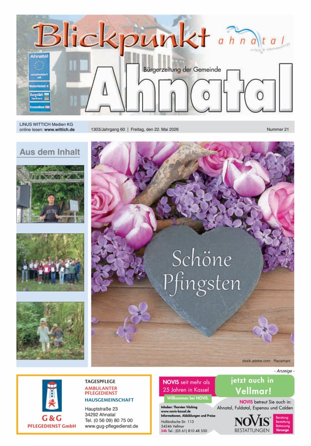 Blickpunkt Ahnatal Titelblatt 21/2026