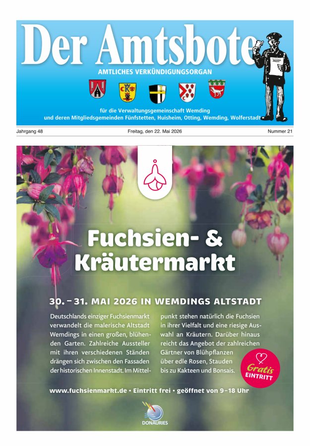 Der Amtsbote - Wemding Verwaltungsgemeinschaft Titelblatt 21/2026