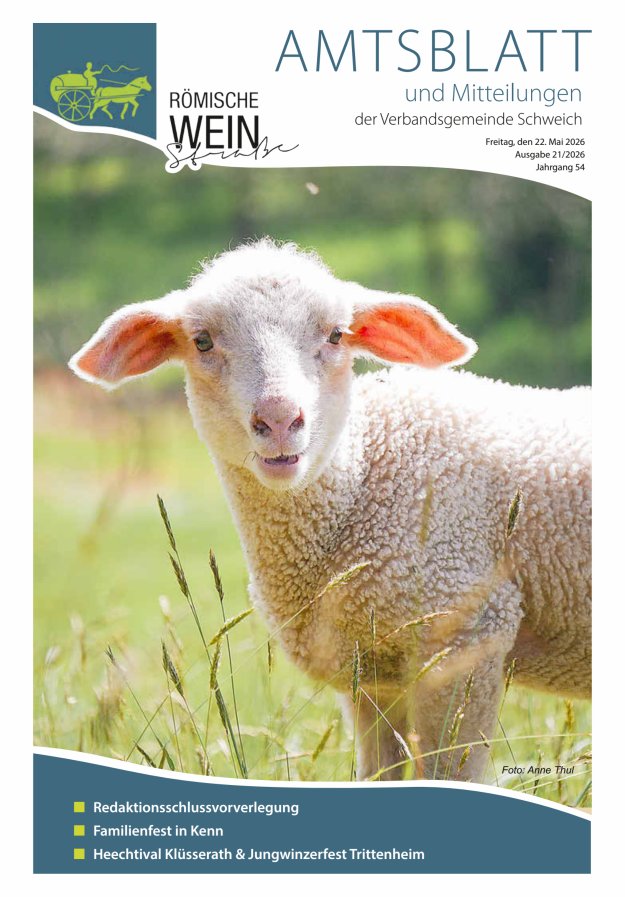 Amtsblatt VG Schweich Titelblatt 21/2026