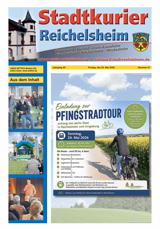 Stadtkurier Reichelsheim Titelblatt 21/2026