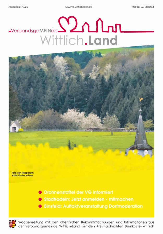 Mein Wittlich.Land Titelblatt 21/2026