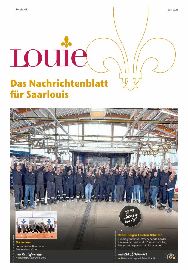 Louie - Nachrichtenblatt für Saarlouis Titelblatt 06/2026