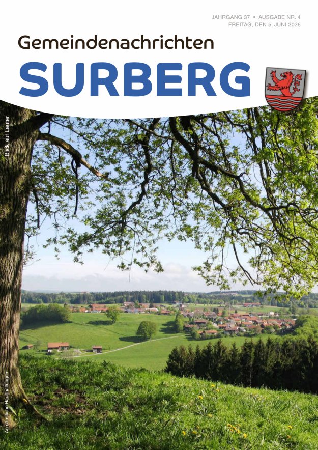 Gemeindenachrichten Surberg Titelblatt 04/2026