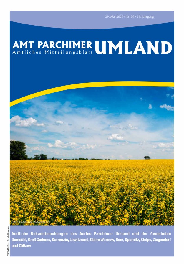 Amt Parchimer Umland Titelblatt 05/2026