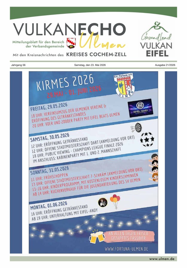 Vulkan Echo VG Ulmen Titelblatt 21/2026