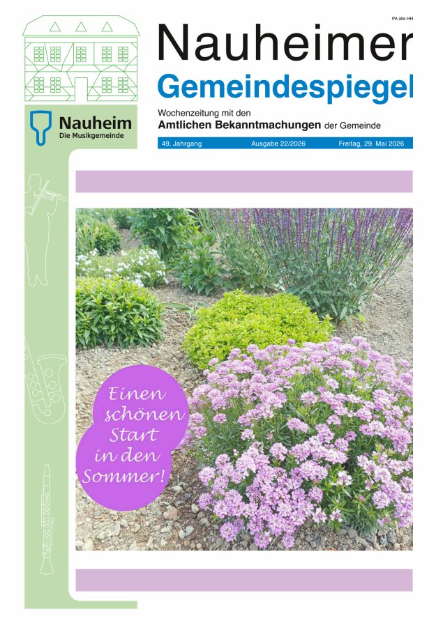 Nauheimer Gemeindespiegel Titelblatt 22/2026