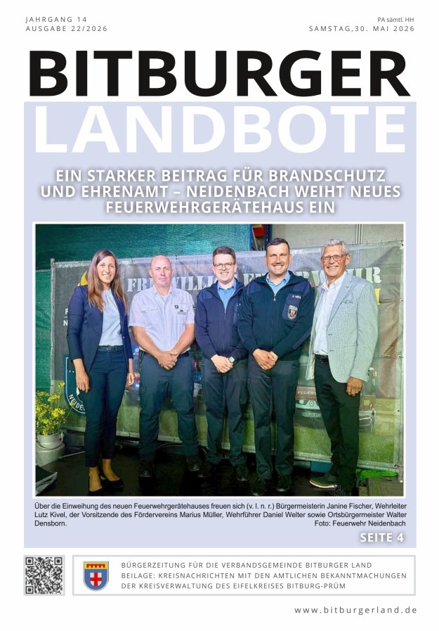 Bitburger Landbote Titelblatt 22/2026