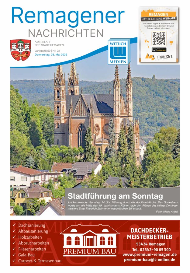 Remagener Nachrichten Titelblatt 22/2026