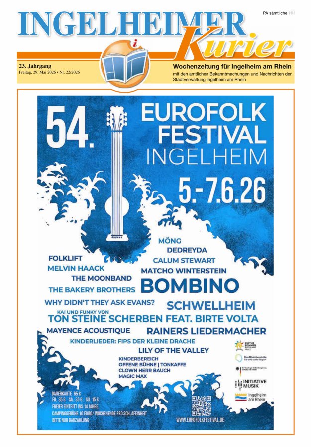 Ingelheimer Kurier Titelblatt 22/2026
