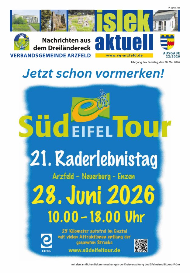 Islek aktuell VG Arzfeld Titelblatt 22/2026