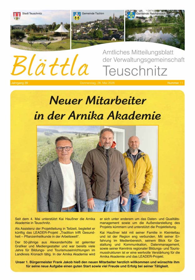 VG-Nachrichten Teuschnitz Titelblatt 11/2026