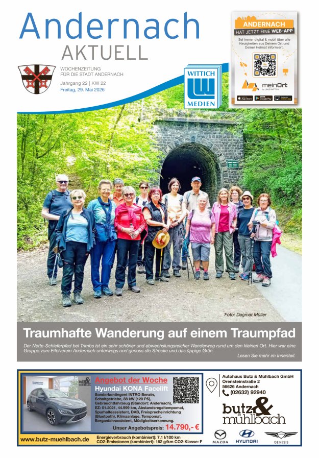 Andernach aktuell Titelblatt 22/2026