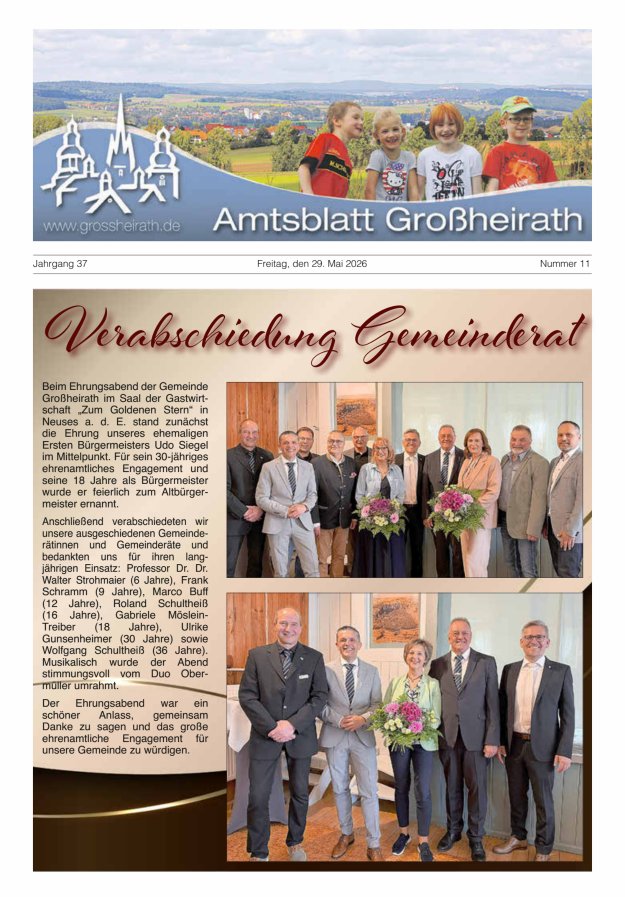 Amtsblatt Großheirath Titelblatt 11/2026