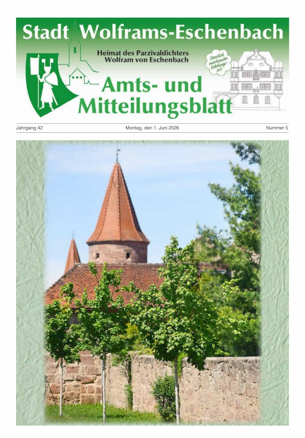 Amts- und Mitteilungsblatt Stadt Wolframs-Eschenbach Titelblatt 05/2026