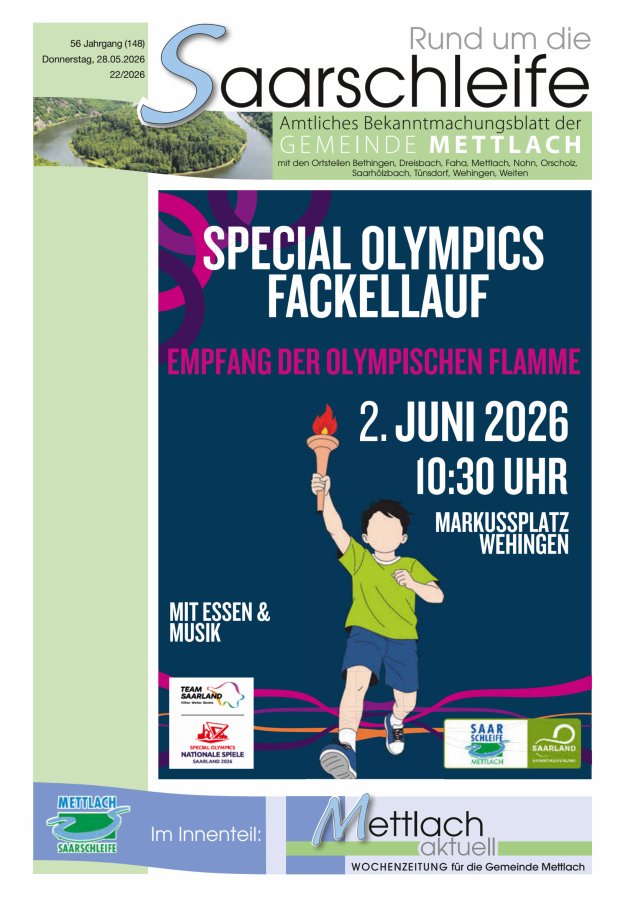 Rund um die Saarschleife Gemeinde Mettlach Titelblatt 22/2026