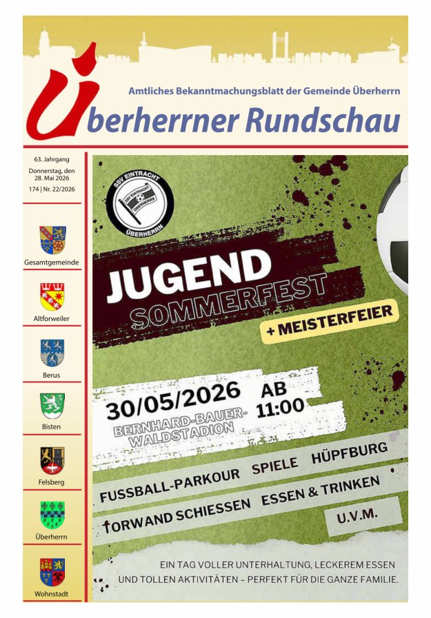 Überherrner Rundschau Titelblatt 22/2026