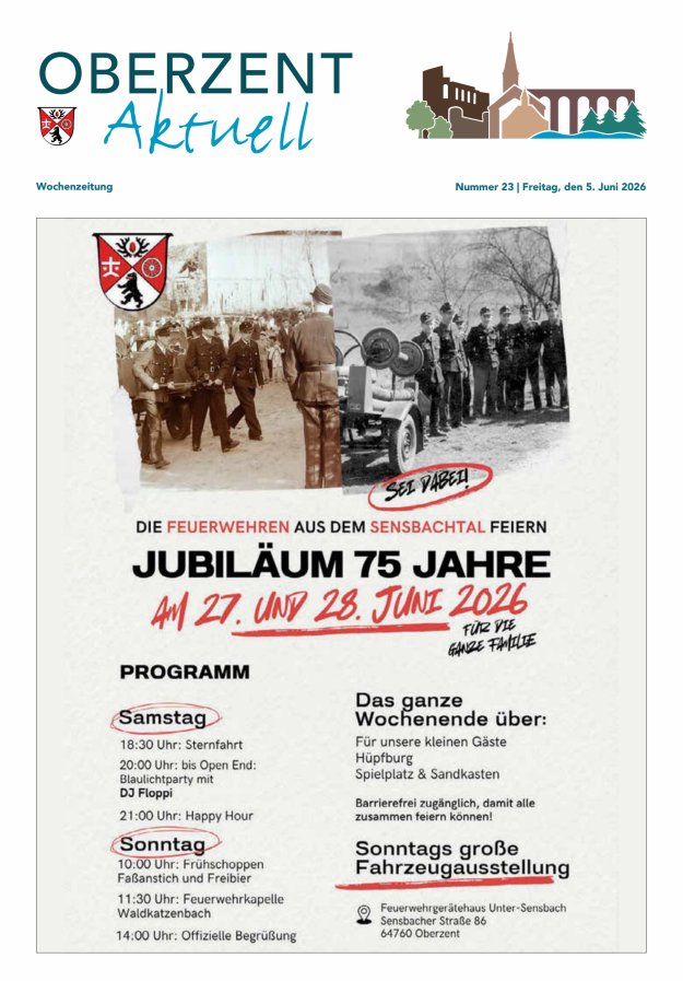 Oberzent aktuell Titelblatt 23/2026
