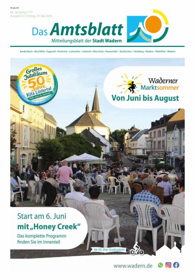 Stadt Wadern Titelblatt 22/2026