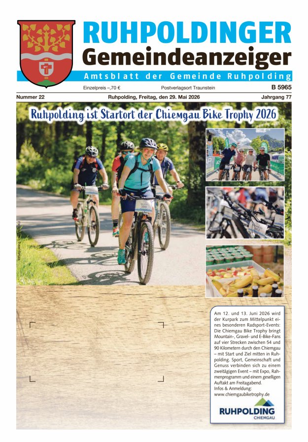 Ruhpoldinger Gemeindeanzeiger Titelblatt 22/2026