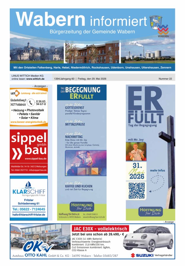 Wabern informiert Titelblatt 22/2026