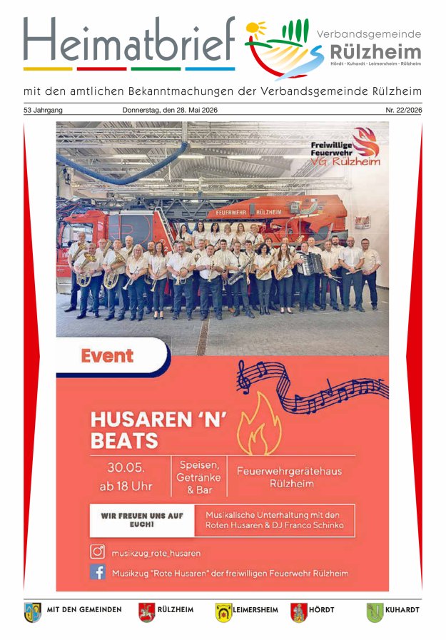 Heimatbrief VG Rülzheim Titelblatt 22/2026
