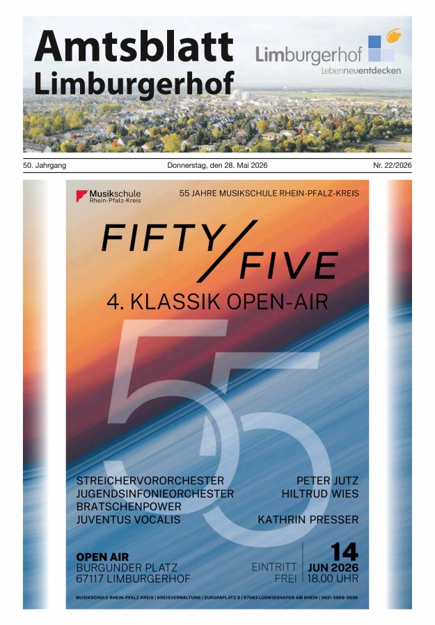 Amtsblatt Limburgerhof Titelblatt 22/2026