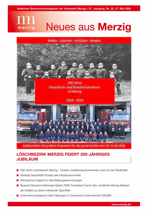 Neues aus Merzig Titelblatt 22/2026