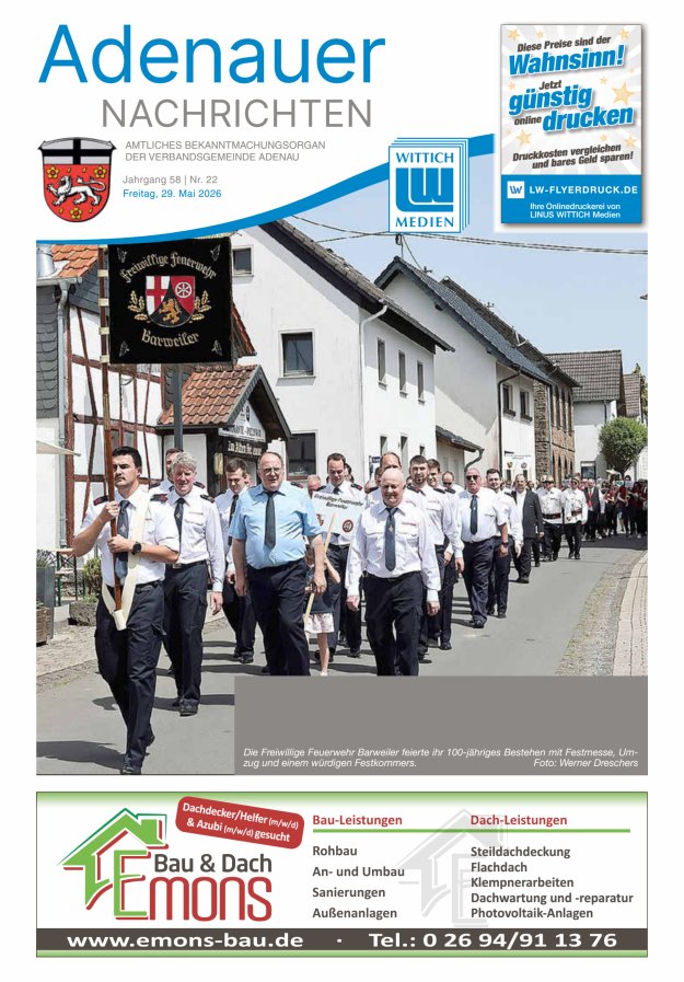 Adenauer Nachrichten Titelblatt 22/2026