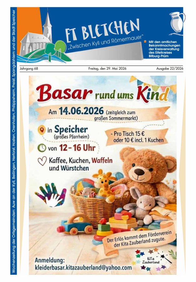 Et Bletchen VG Speicher Titelblatt 22/2026