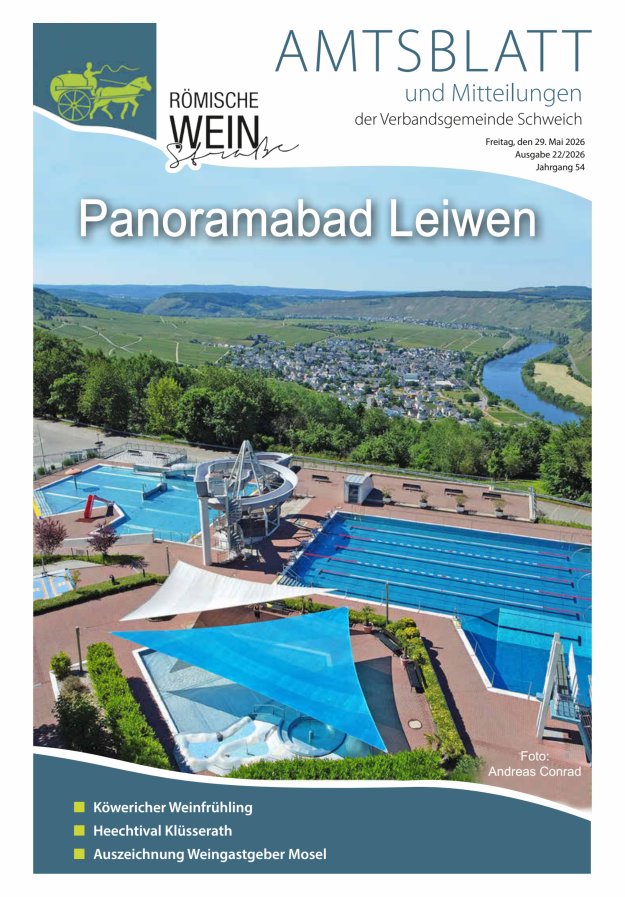Amtsblatt VG Schweich Titelblatt 22/2026