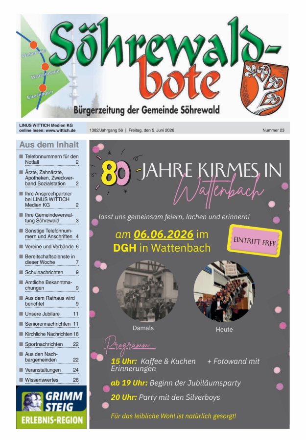 Söhrewaldbote Titelblatt 23/2026