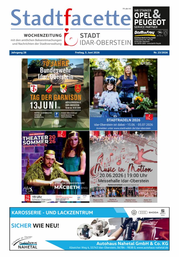 Stadtfacette Idar-Oberstein Titelblatt 18/2026