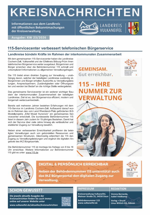Kreisnachrichten Titelblatt 23/2026