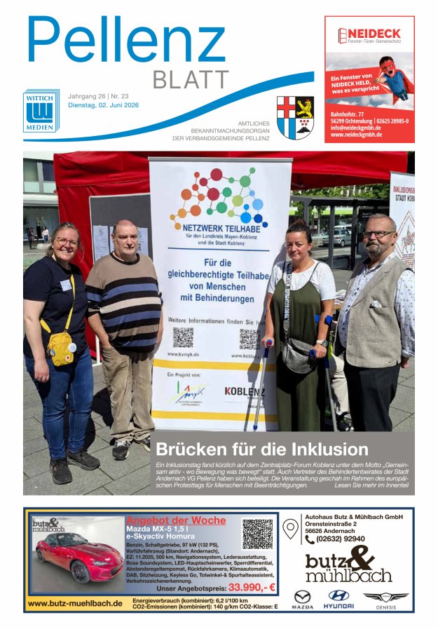 Pellenzblatt Titelblatt 23/2026