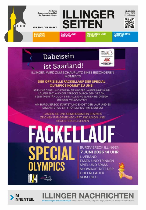 Illinger Seiten Titelblatt 23/2026