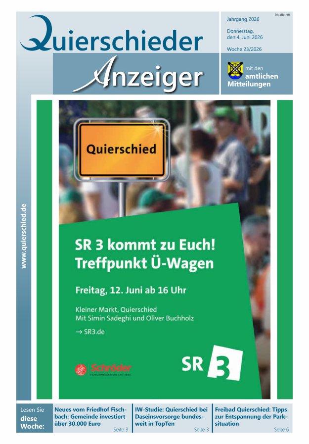 Quierschieder Anzeiger Titelblatt 23/2026